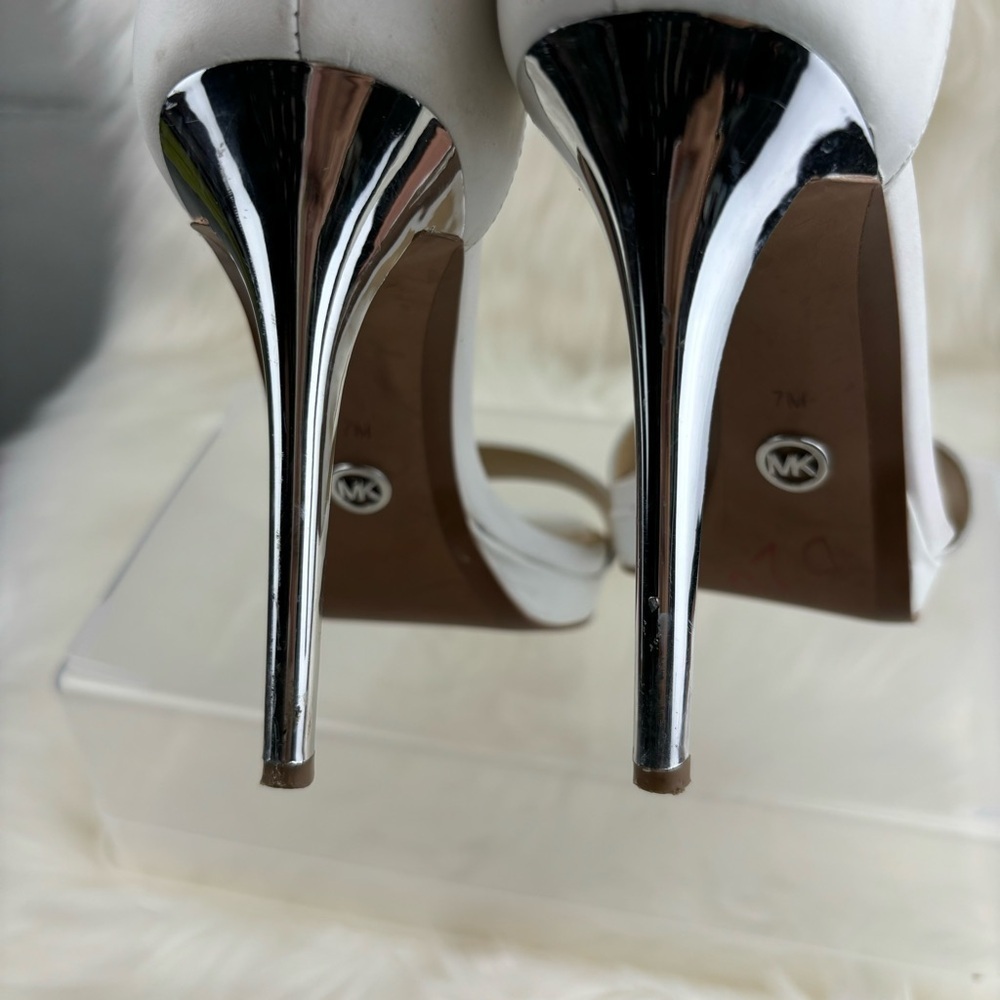 MICHAEL KORS OPEN TOE PUMPS HEELS SIZE 7 WOMAN - Picture 5 of 14